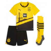 Borussia Dortmund Donyell Malen #21 Hjemme Trøje Børn 2023-24 Kortærmet (+ Korte bukser)